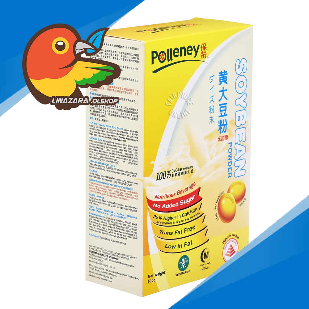 

Minuman Serbuk Kedelai Halal Polleney Vegetarian Soybean Powder(500gr)