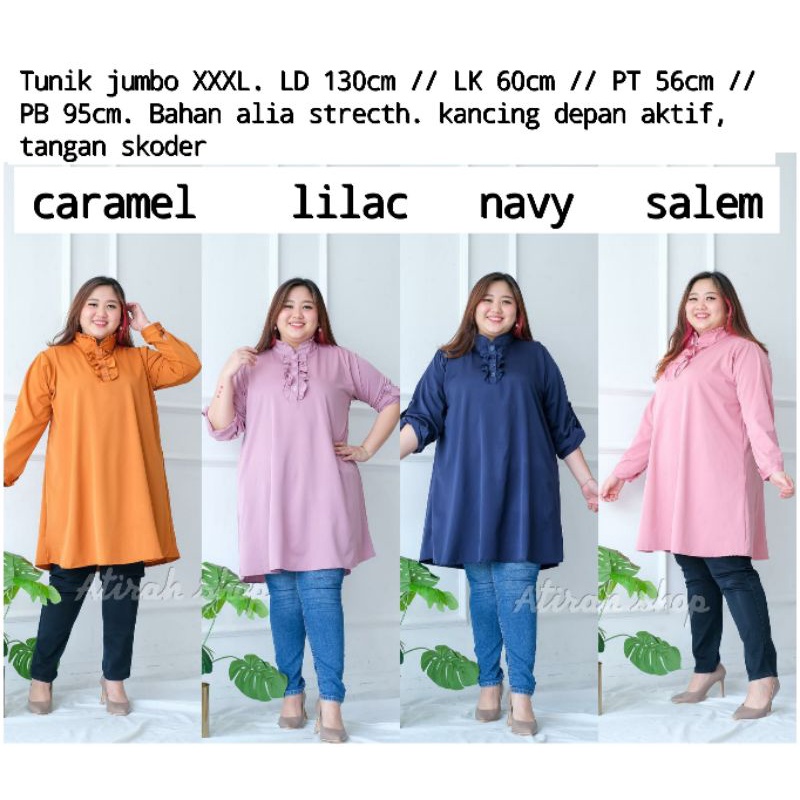 Long tunik jumbo ld 130 cm bigsize