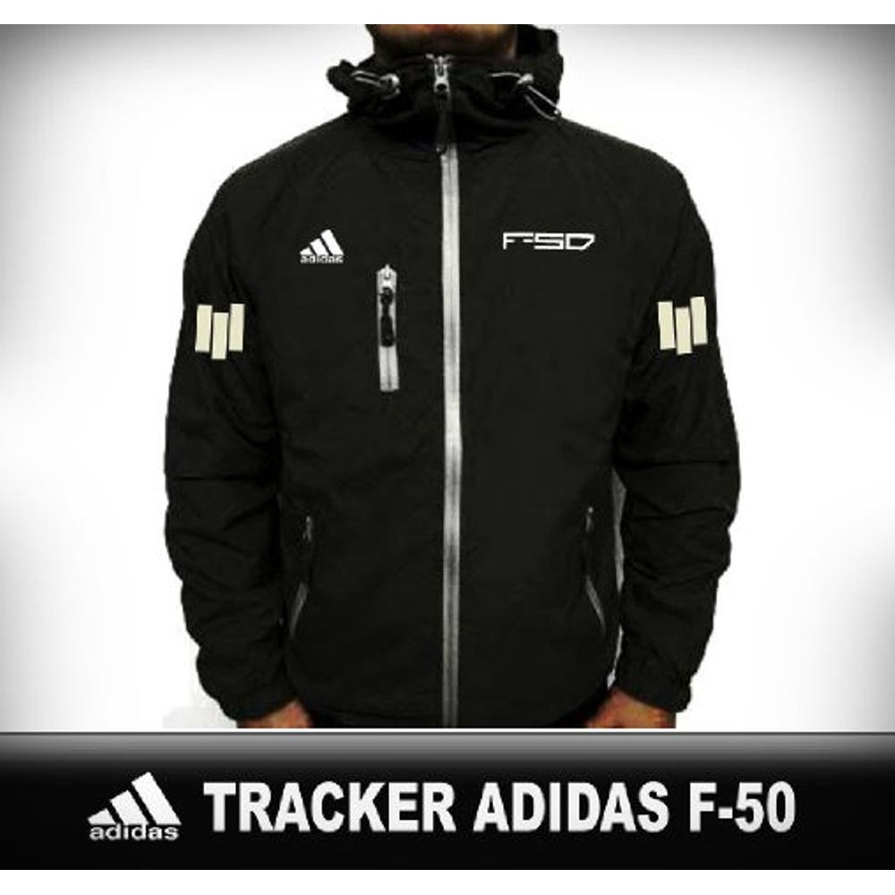 Unik Jaket Gunung Tracker Waterproof Windbreaker Adidas F 50 Black Diskon