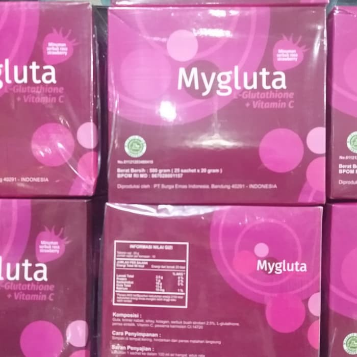 

PAKET AGEN MYGLUTA MINUMAN RASA STRAWBERRY PERBOX isi 25sachet