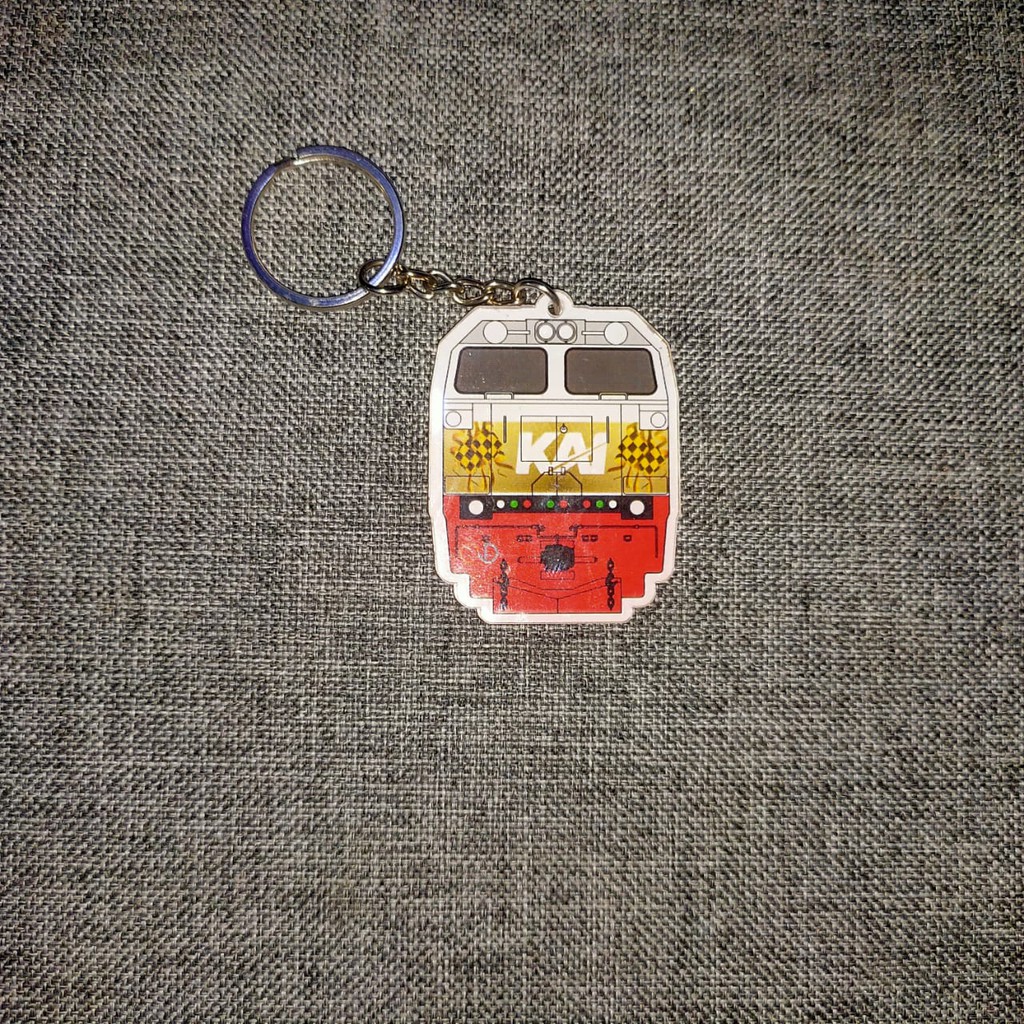 Gantungan Kunci ganci miniatur kereta lokomotif CC206 Ramadhan Livery