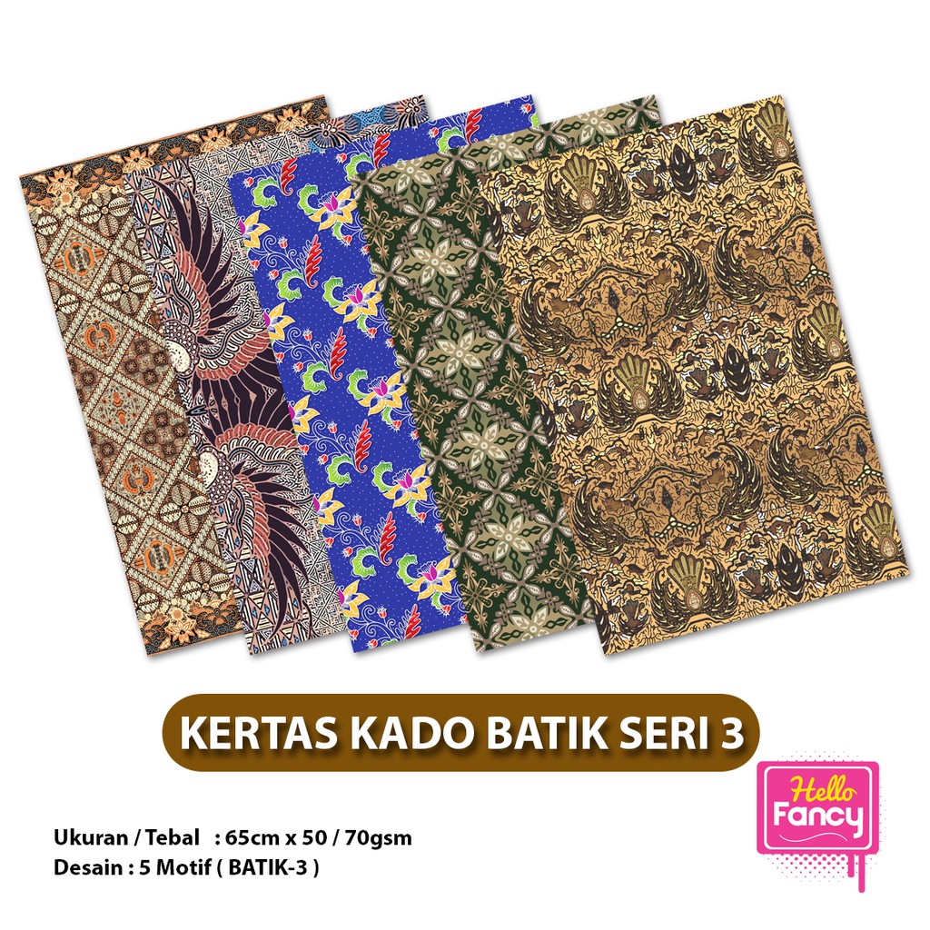 

Kertas Kado Squeezy Batik isi 50