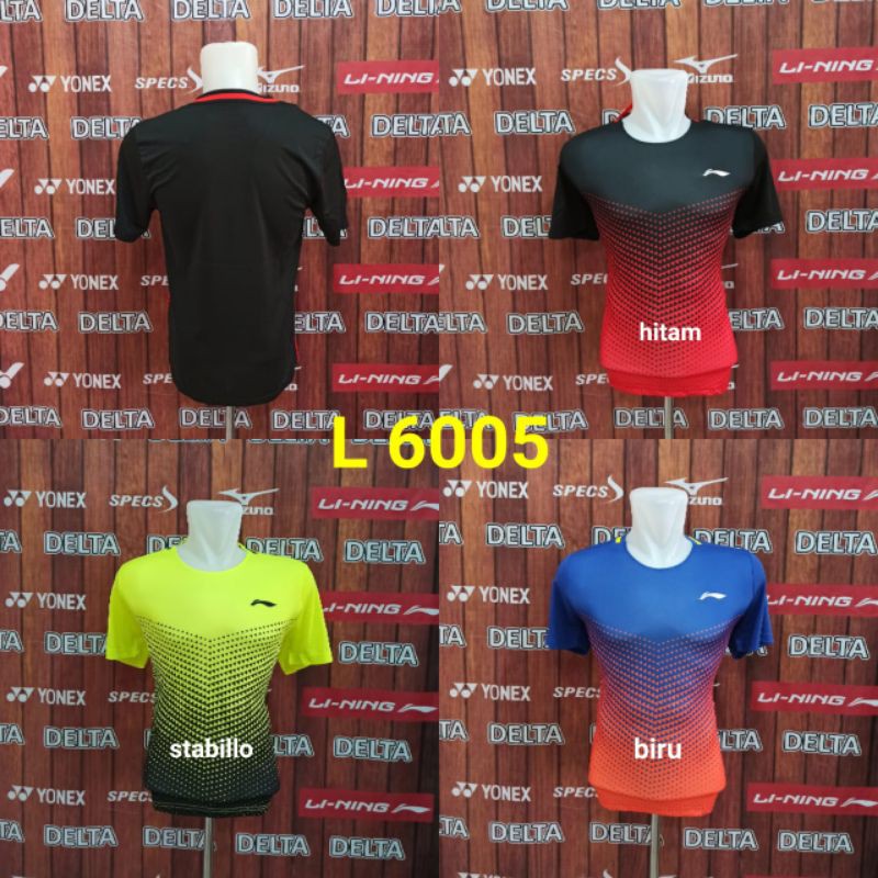 Kaos Baju Badminton Bulutangkis Lining Impor Baju Bulutangkis Li-Ning L 6005 Impor Murah