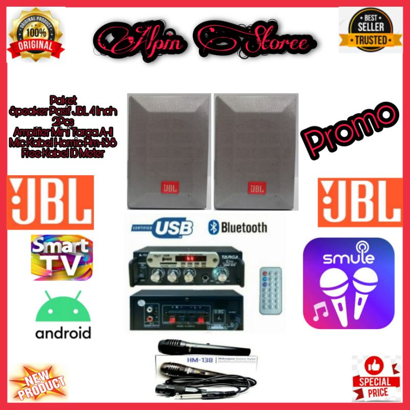 Promo Paket Murah Cafe/Karaoke/DLL Speaker JBL 4 Inch Original 2 Titik