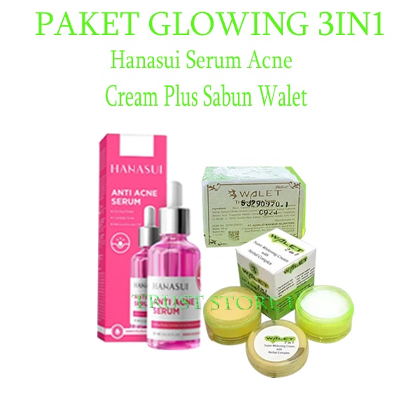 Paket Lengkap Walet 3in1 / Cream Susun Walet Day & Night + Sabun Walet Hijau Original + Serum Acne /