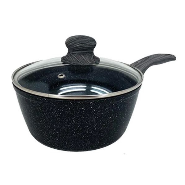 Bolde Sauce Pan 18cm Black Dengan Granite Anti Lengket Dan Alas Induks