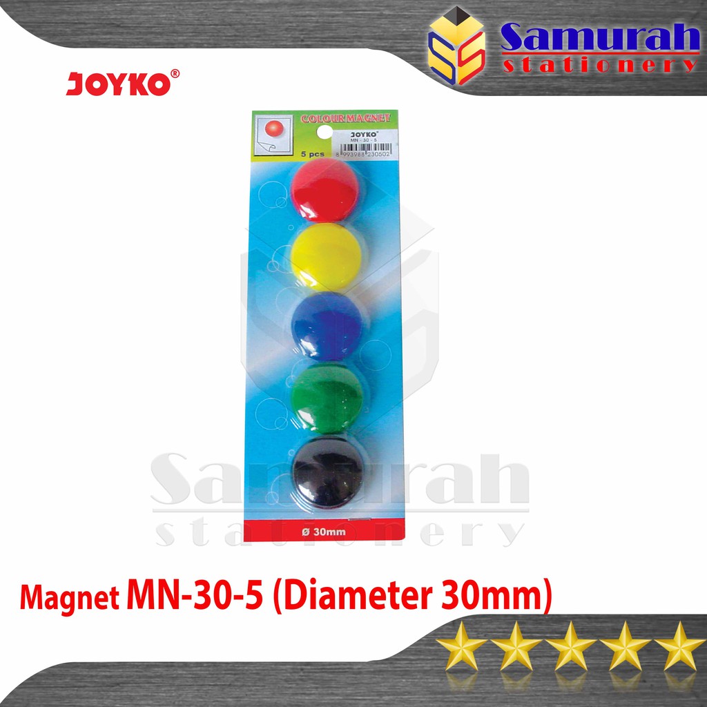 

Magnet Papan Tulis Joyko MN-30-5 / Warna Whiteboard MN Diameter 30 mm