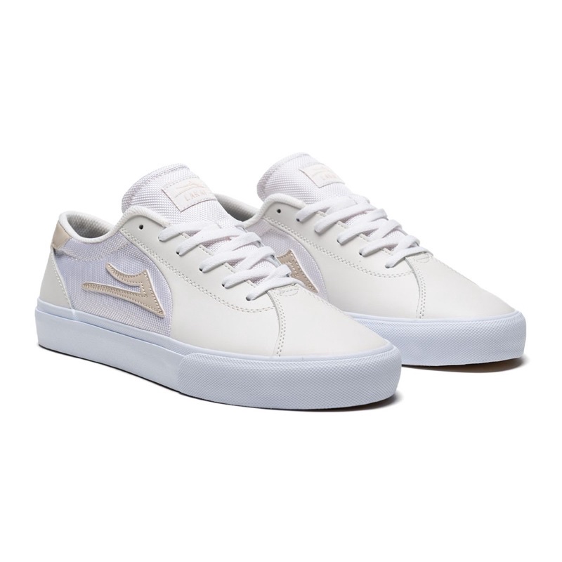 Lakai Flaco 2 White Cream Leather Skateboarding Shoes