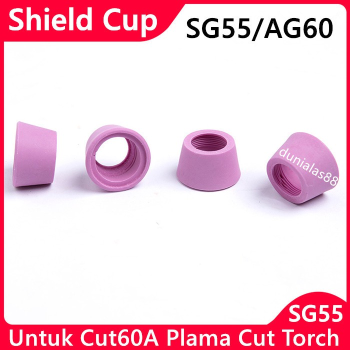10PCS Keramik Cut60 SG55 Plasma Cut Ceramic Shield Cup Plasma Potong Cut-60 Cut60A SG-55 AG60