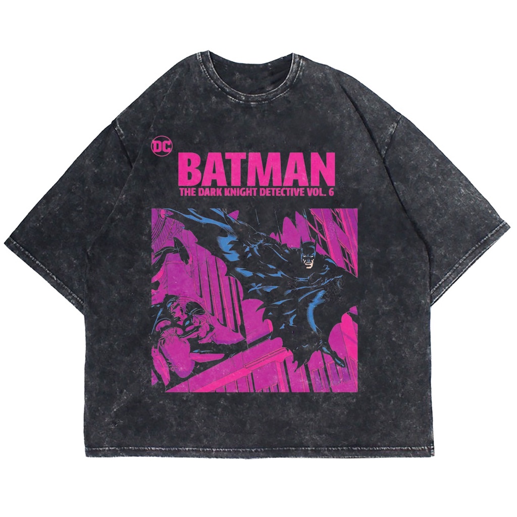 KAOS OVERSIZE BATMAN THE DARK KNIGHT DETECTIVE WASHING VINTAGE TEE ( WASHING T-SHIRT )