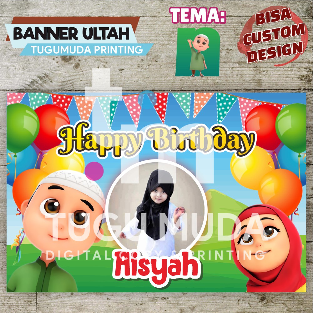 Cetak Banner|Backdrop|Spanduk Ultah/Ulang Tahun Anak - NUSSA RARA