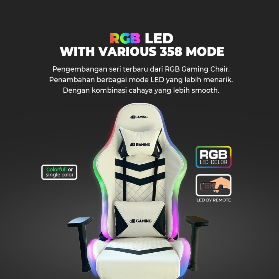 Kursi Gaming DIGITAL ALLIANCE Camero RGB - White | ITECHBALI