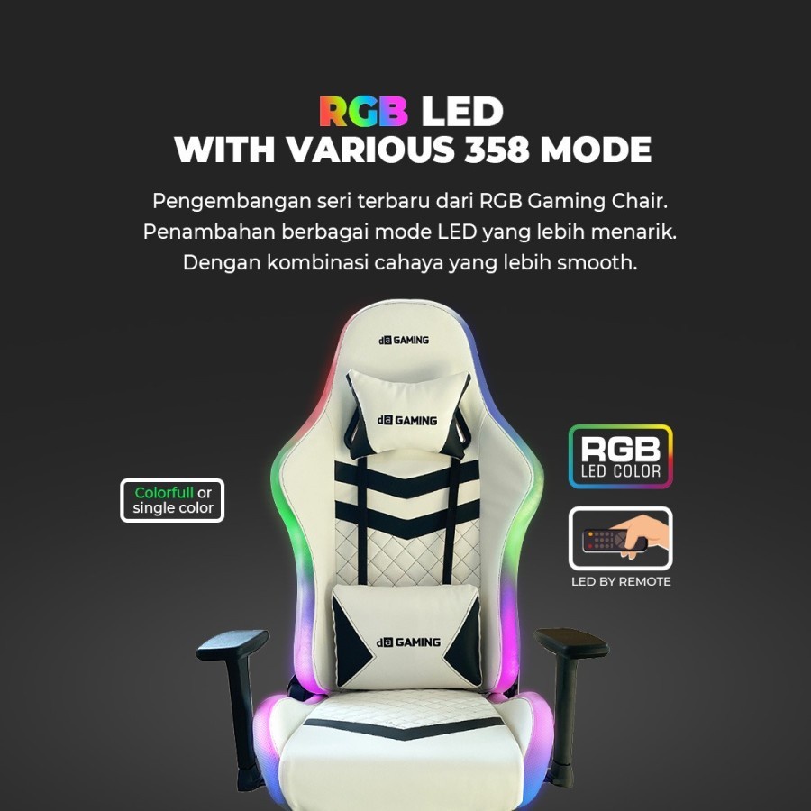 Kursi Gaming DIGITAL ALLIANCE Camero RGB - White | ITECHBALI