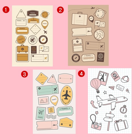 

STICKER TRAVEL / TRAVELLING / SCRAPBOOK