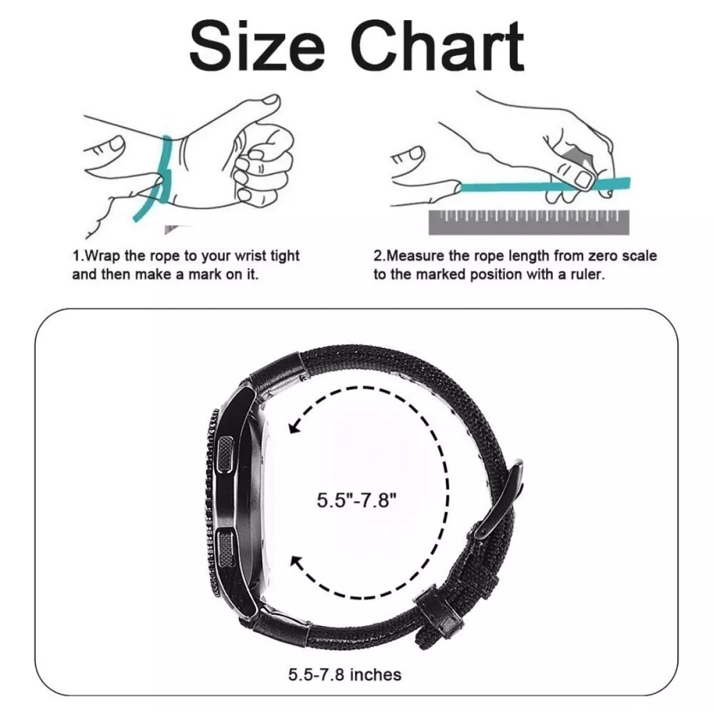 Strap Nylon Motif Kulit Leather Samsung Galaxy watch 46mm 3 45mm Gear s3 Galaxy watch 4 5 pro Active 2Huawei Watch Gt 2 3 46mm 42mm 2e 3 pro Tali Jam 22mm 20mm
