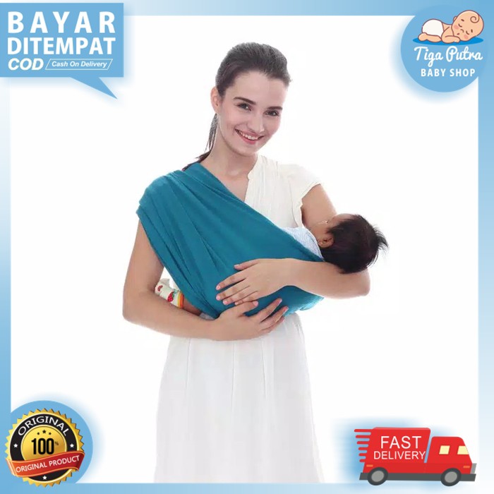 Geos Gendongan Kaos Bayi Kantong Polos Instan Samping Perlengkapan Menyusui Bayi Baby Geos