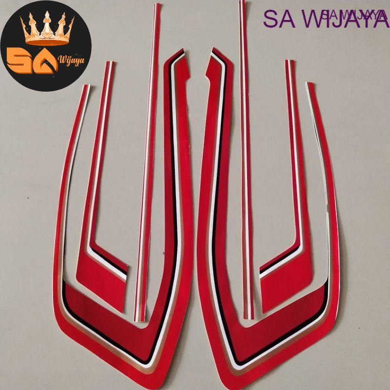 striping honda gl pro 1983 merah putih berkualitas termurah Premium