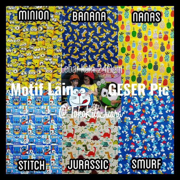 BAHAN KAIN KATUN BAJU PIYAMA ANAK KEKINIAN