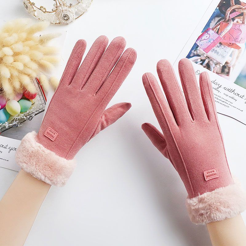 0Winter Gloves Woman Velvet Sarung Tangan Musim Dingin