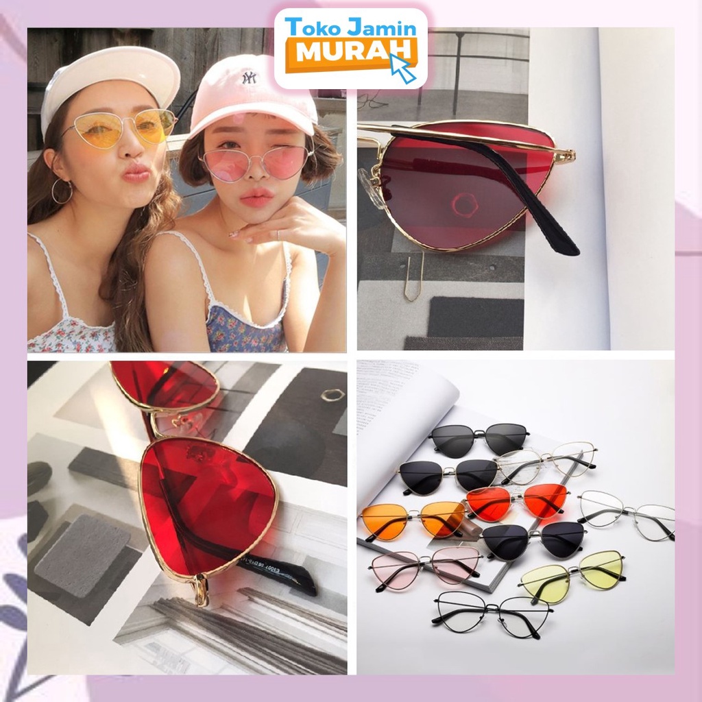 TJM VZ025 Kacamata Fashion Keren Fashion Unisex Sunglasses Lensa Spectacles Style Korea Impor