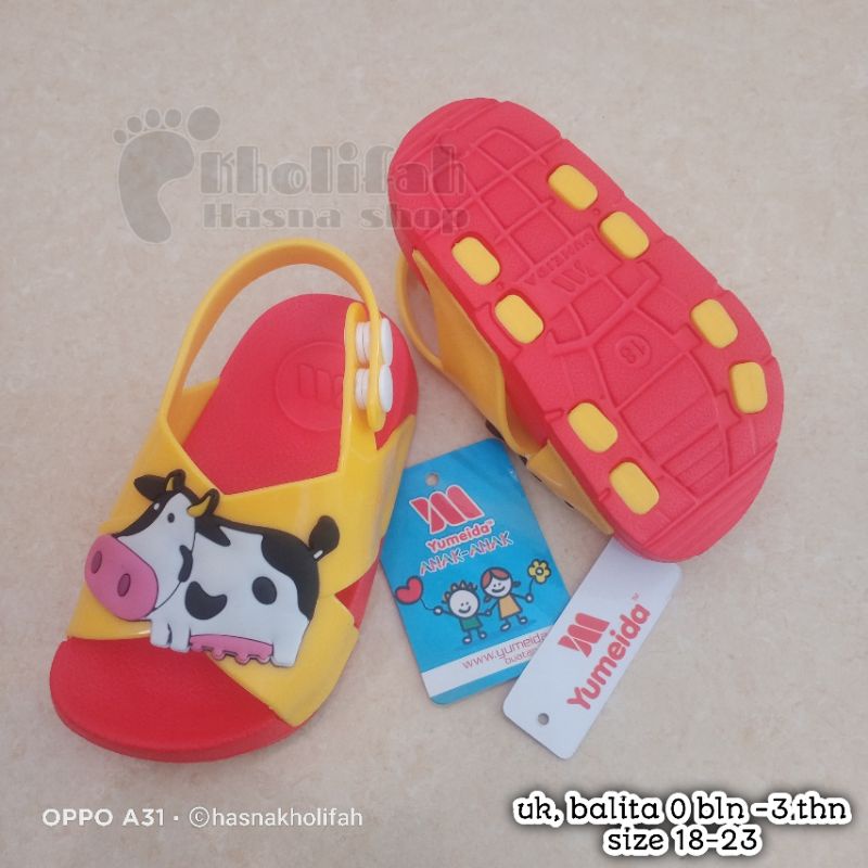 sandal anak Unisex 0bln-3thn karakter lucu sapi imut yumeida A21041xs