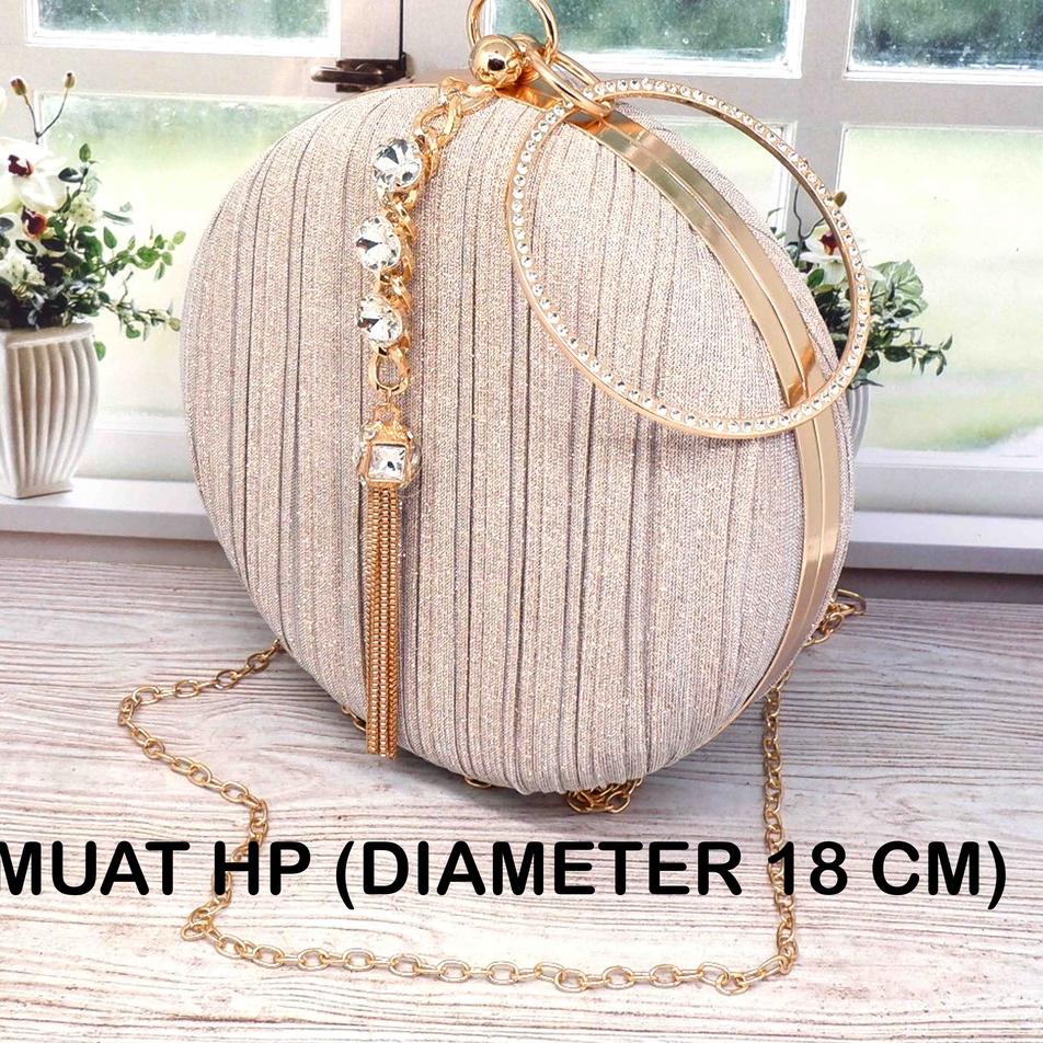 Siap Kirim.. TAS PESTA 22075 IMPORT / TAS PESTA BULAT