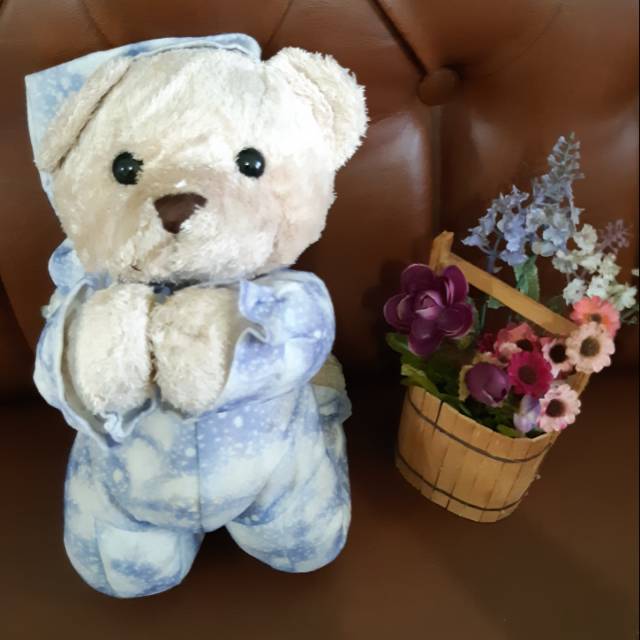 Boneka teddy bear praying / berdoa / beruang kostum / costume / baju  ex pl singapure