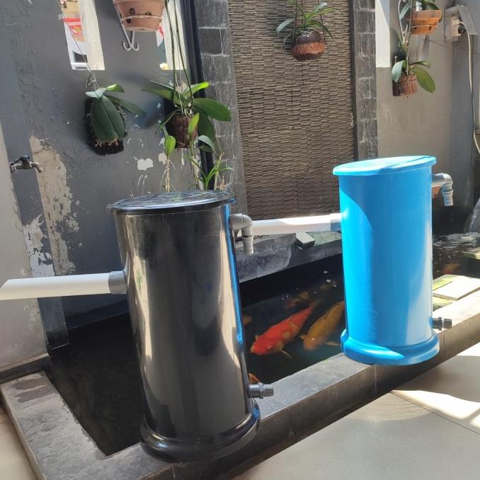 Tabung Tong Bak Filter Kolam Ikan Koi Size S 25X50Cm Bahan Fiber