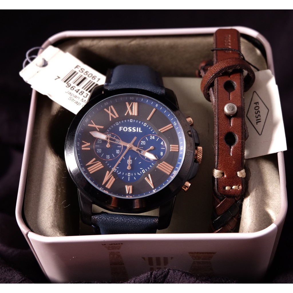 Original FS FS5061 Set Gelang. Jam Tangan Pria.