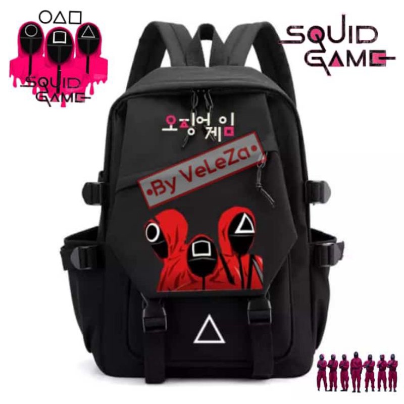 TAS RANSEL ANAK LAKI-LAKI CANVAS KARAKTER SQUID GAME TAS SEKOLAH ANAK - TAS ANAK