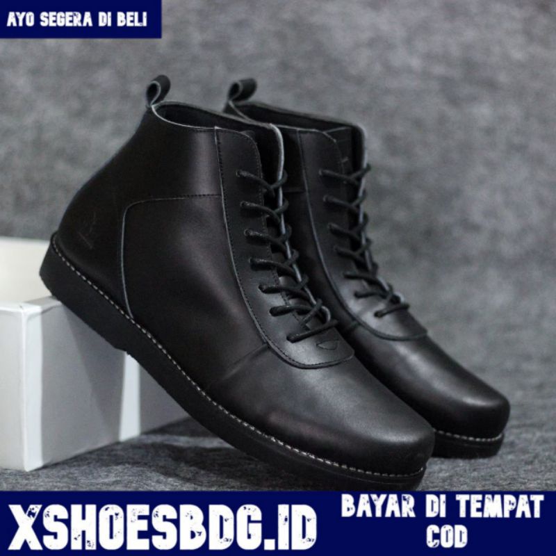 Sepatu Boots Pria Formal Casual Kulit Asli Original Santai Kerja Touring Biker