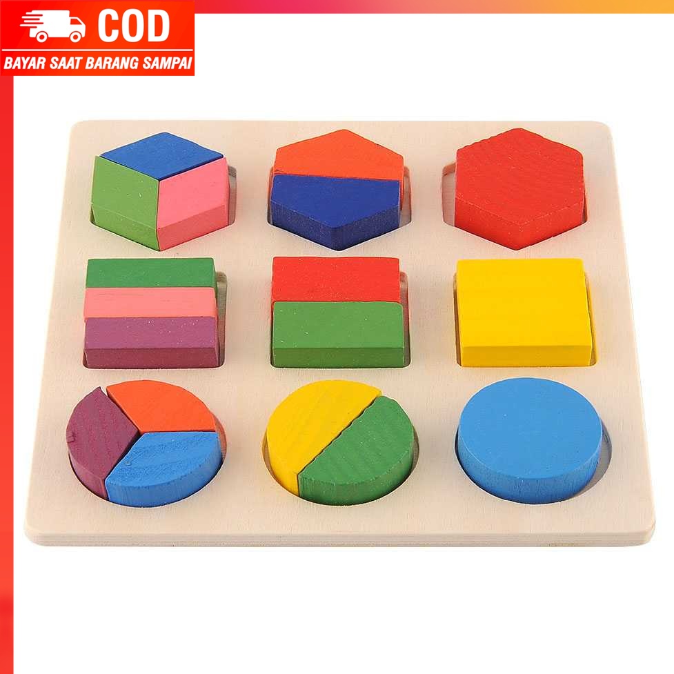 (100% BARANG ORI) Diikamiiok Mainan Balok Puzzle 3D Geometry Anak - TOY01