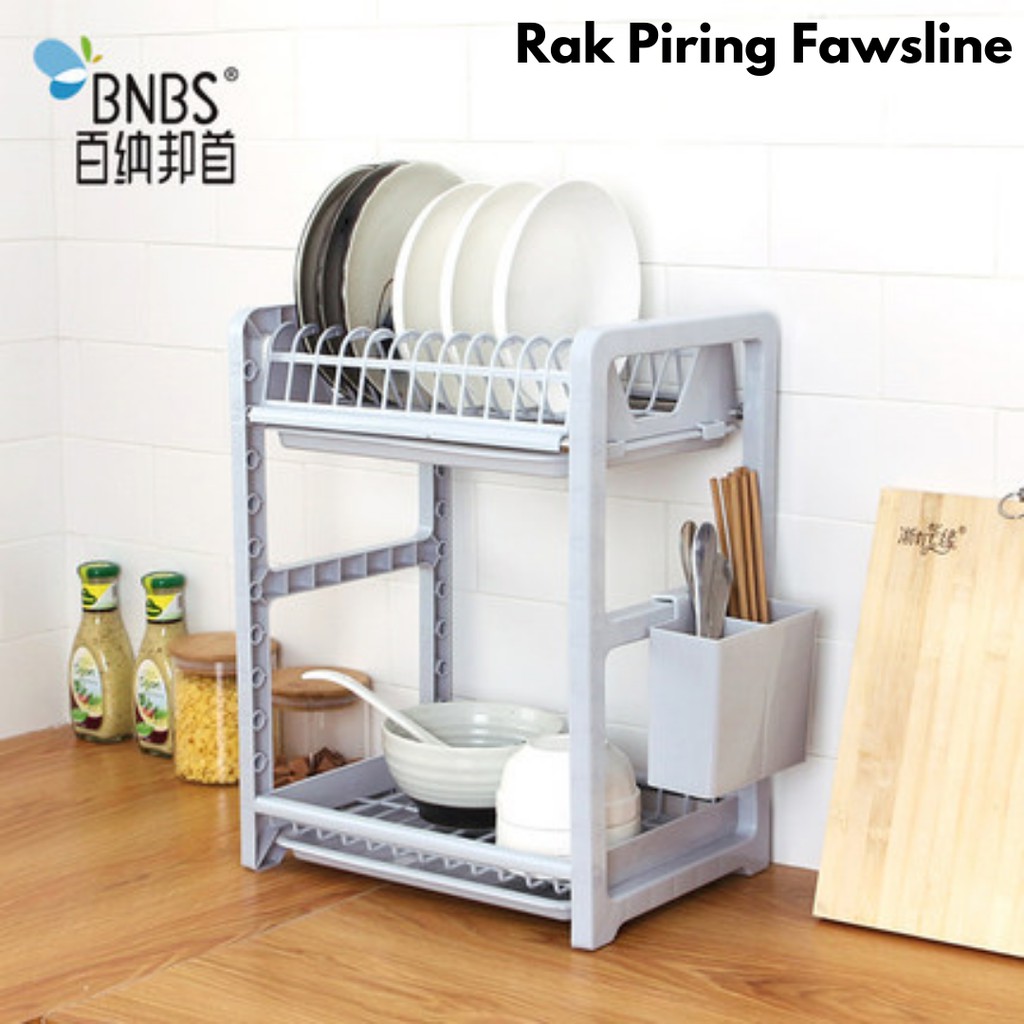Rak Piring Plastik Fawsline 2 Tingkat