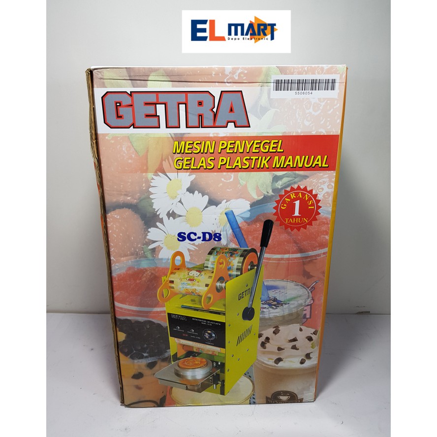 Getra cup sealer SC D8/mesin penyegel gelas plastik manual berkualitas