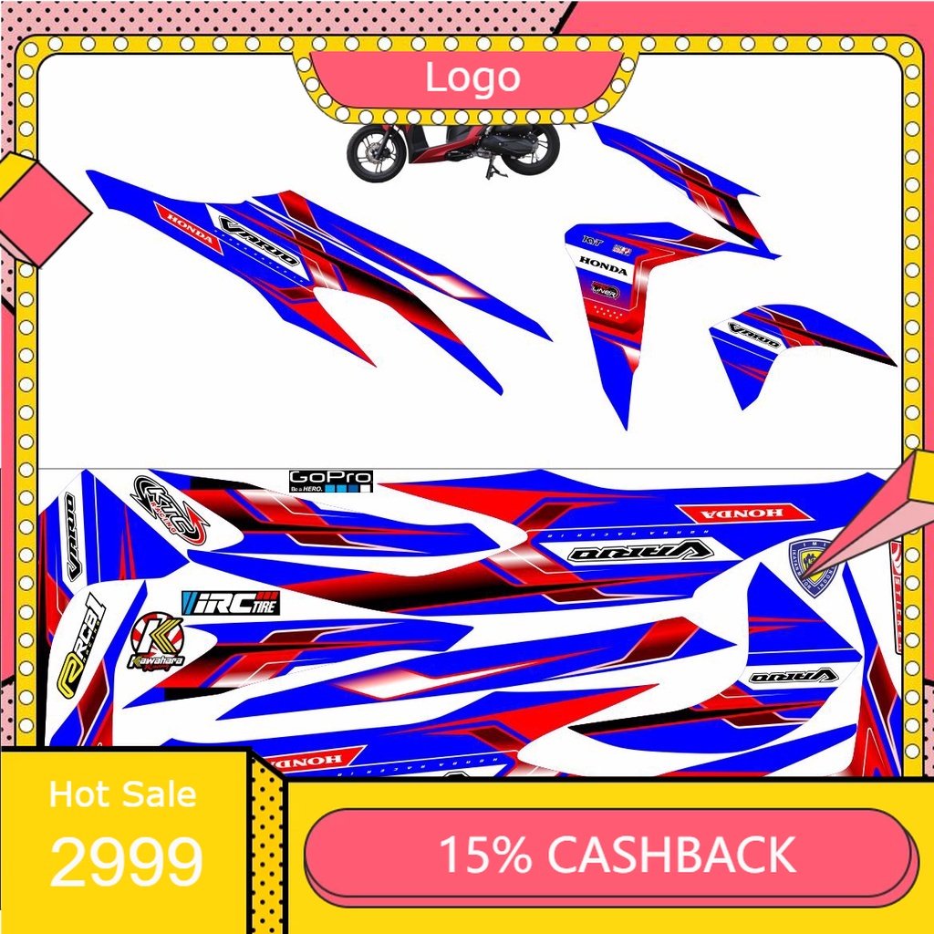 KAFA STIKER VARIASI COD / STIKER MOTOR STRIPING HONDA VARIO BARU STRIPING VARIASI ALL VARIO 125 150 