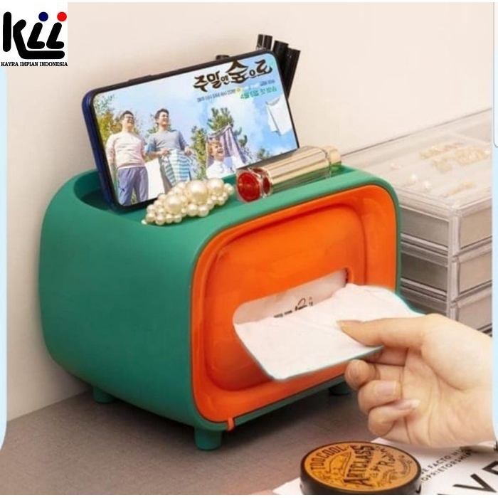 Holder Tempat Tissue TV - Kotak Tissue Holder HP - Box Tissue Stand HP