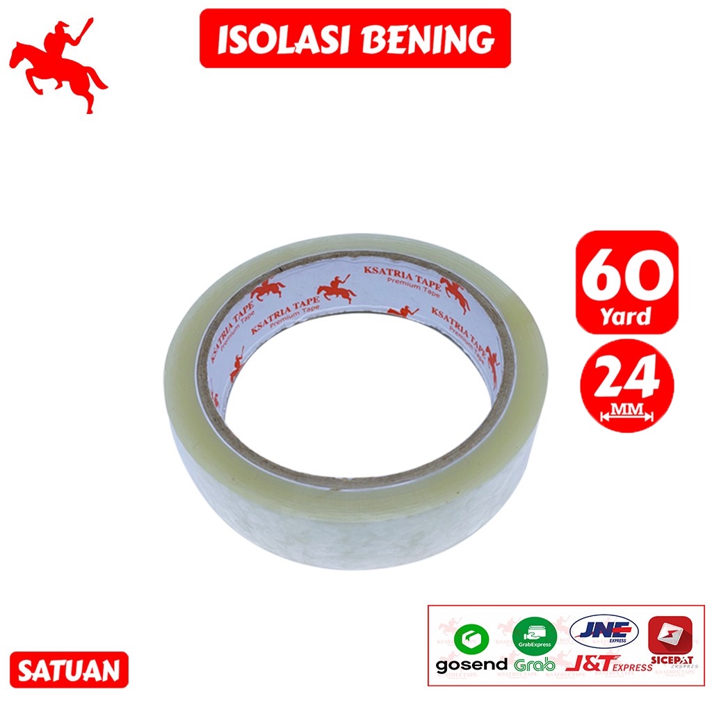 

Lakban OPP Tape / Isolasi Bening / Lakban Clear Yellow / Super Clear 24 mm x 60-72Yard