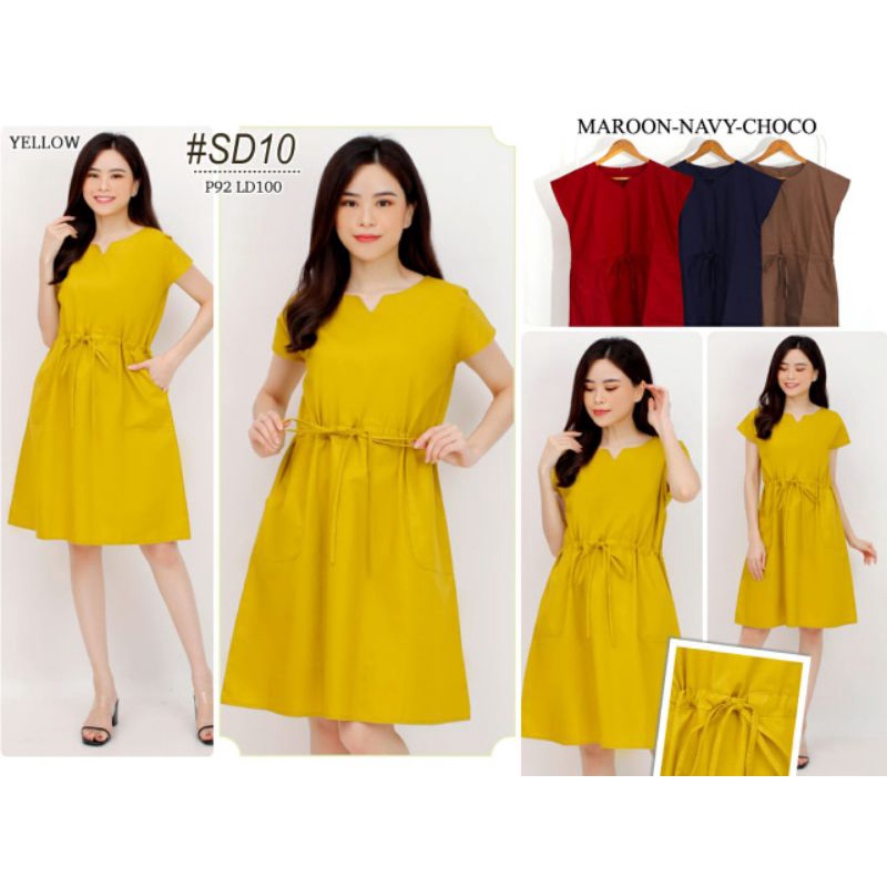 Dress Fashion BV SD-10/ Dress Polos /Midi Dress /Dress Katun