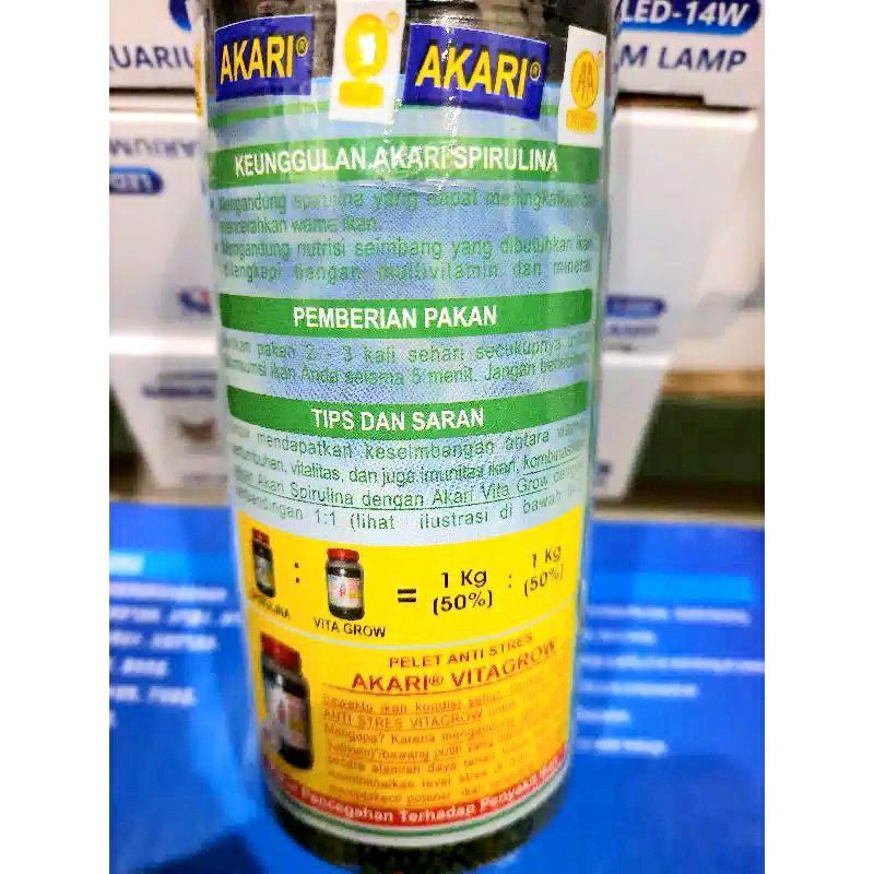 Makanan ikan koi koki AKARI AA SPIRULINA 100GR