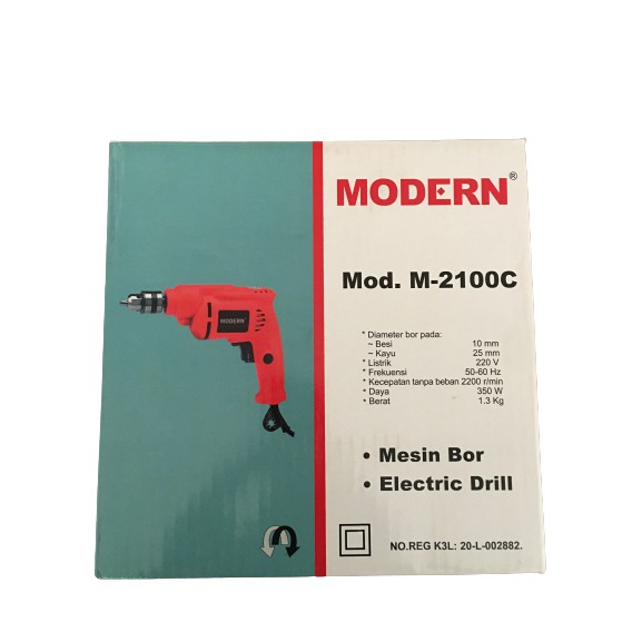 MESIN BOR M2100C |10 mm|  Mesin Bor Tangan 10mm "MODERN"