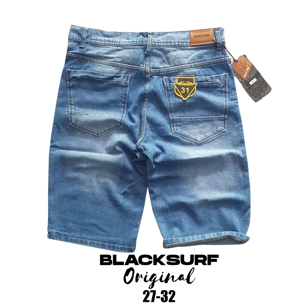 Blacksurf - Celana Jeans Pendek Original blue Pria terbaru  casual original