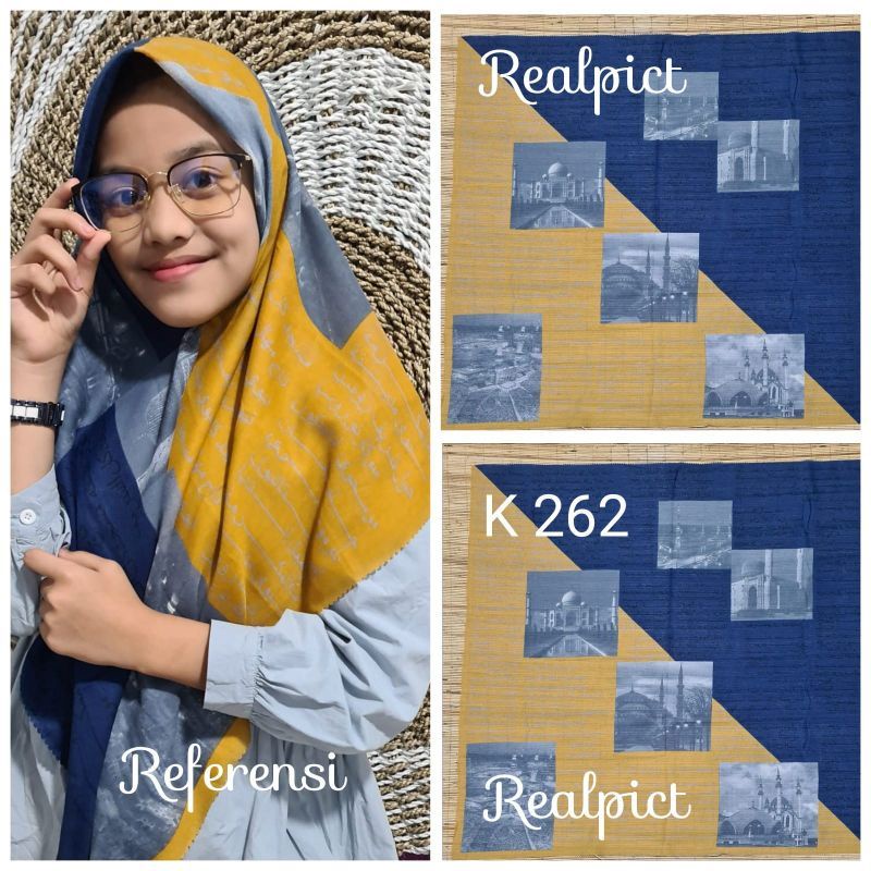 jilbab segi empat motif segi empat voal motif kerudung denay terbaru(grosir)