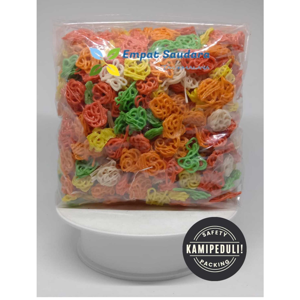 

KERUPUK MAWAR MINI ANEKA WARNA KEMASAN 1 KG