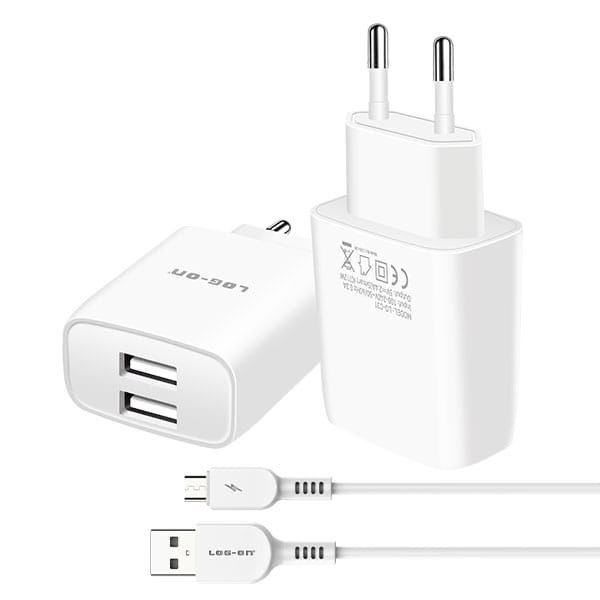 PROMO CHARGER LOGON LO-C31 QUICK CHARGE 2USB 2.4A SMART IC + KABEL MICRO