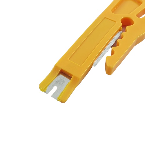 Tang Pengupas Kulit Kabel UTP Mini Rotary Wire Stripper Alat Putar Kupas Cable Kuning