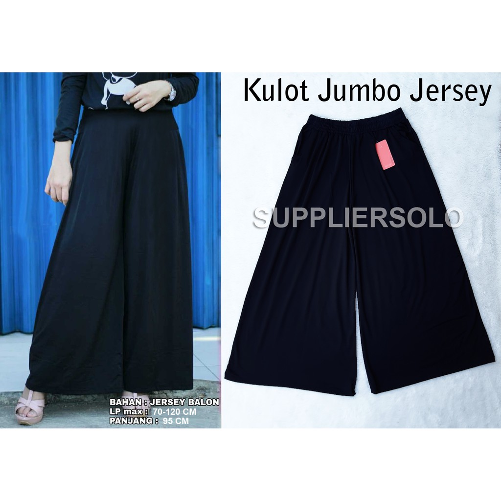  CELANA  KULOT  JERSEY HITAM  XL DAN JUMBO XXL Shopee  Indonesia