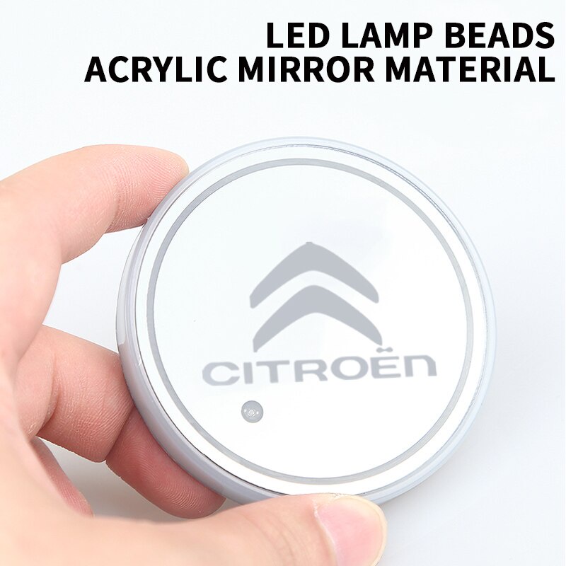 1 / 2pcs Holder Gelas Dengan Lampu Led Luminous Untuk Citroen C1 C2 C3 C4 C5 C6 C8 Grand Picasso