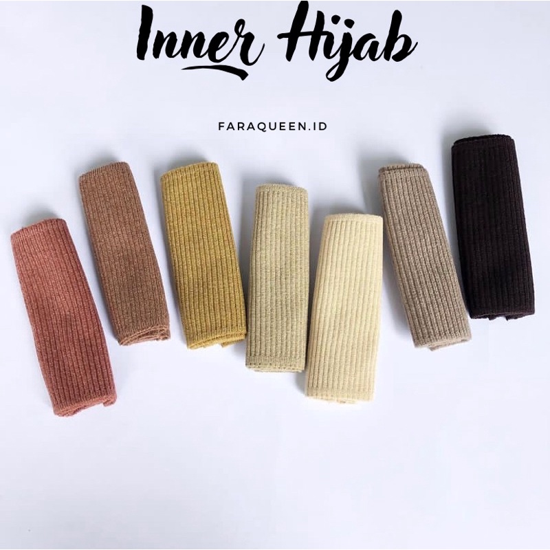 Inner Knit Hijab Premium / Inner Hijab Rajut / Bandana Rajut Premium / Ciput Rajut Salur Series