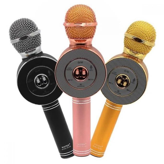 Super Sale Mic Wster WS 668 Portable Karaoke Bluetooth Ready Stock