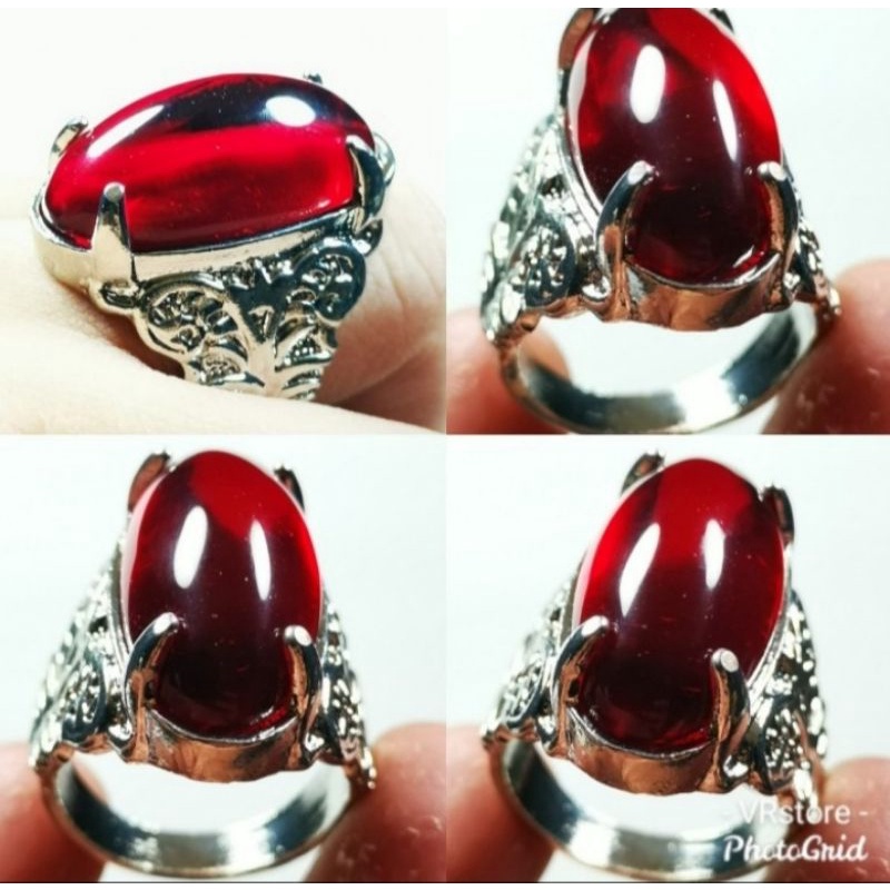 cincin batu merah Siam Bangkok pandan natural